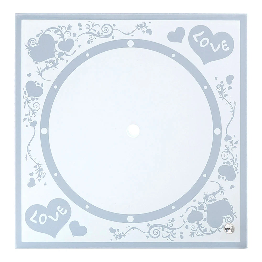 Ceas sticla sublimare LOVE 20x20
