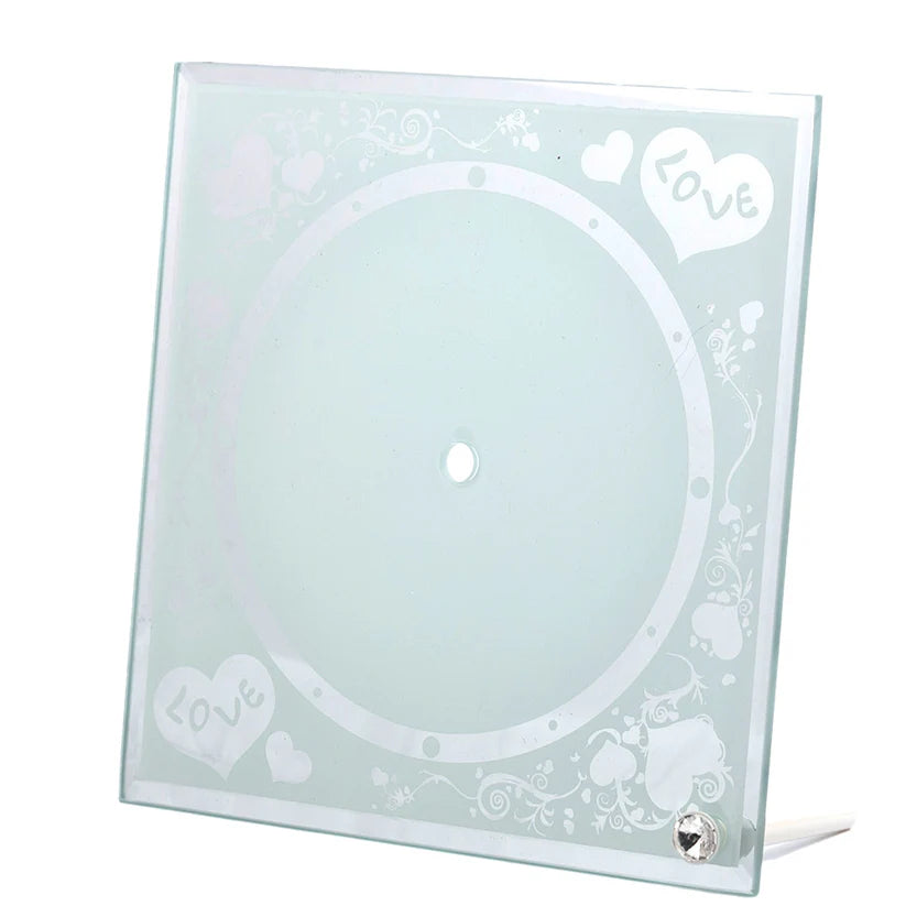 Ceas sticla sublimare LOVE 20x20